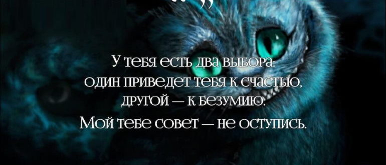 Цитаты чеширского кота из Алисы в стране чудес